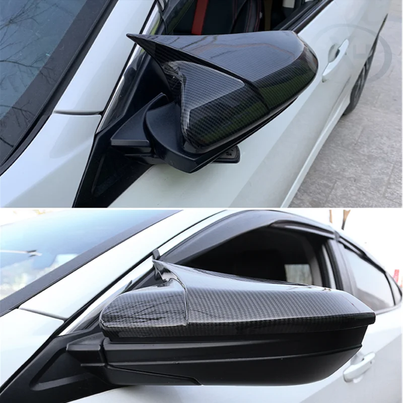 carbon fiber side mirror cover wing cap for honda civic 10th 2016 2017 2018 2019 2020 rearview rear view case exterior door trim carbon fiber side mirror cover wing cap for honda civic 10th 2016 2017 2018 2019 2020 rearview rear view case exterior door trim
