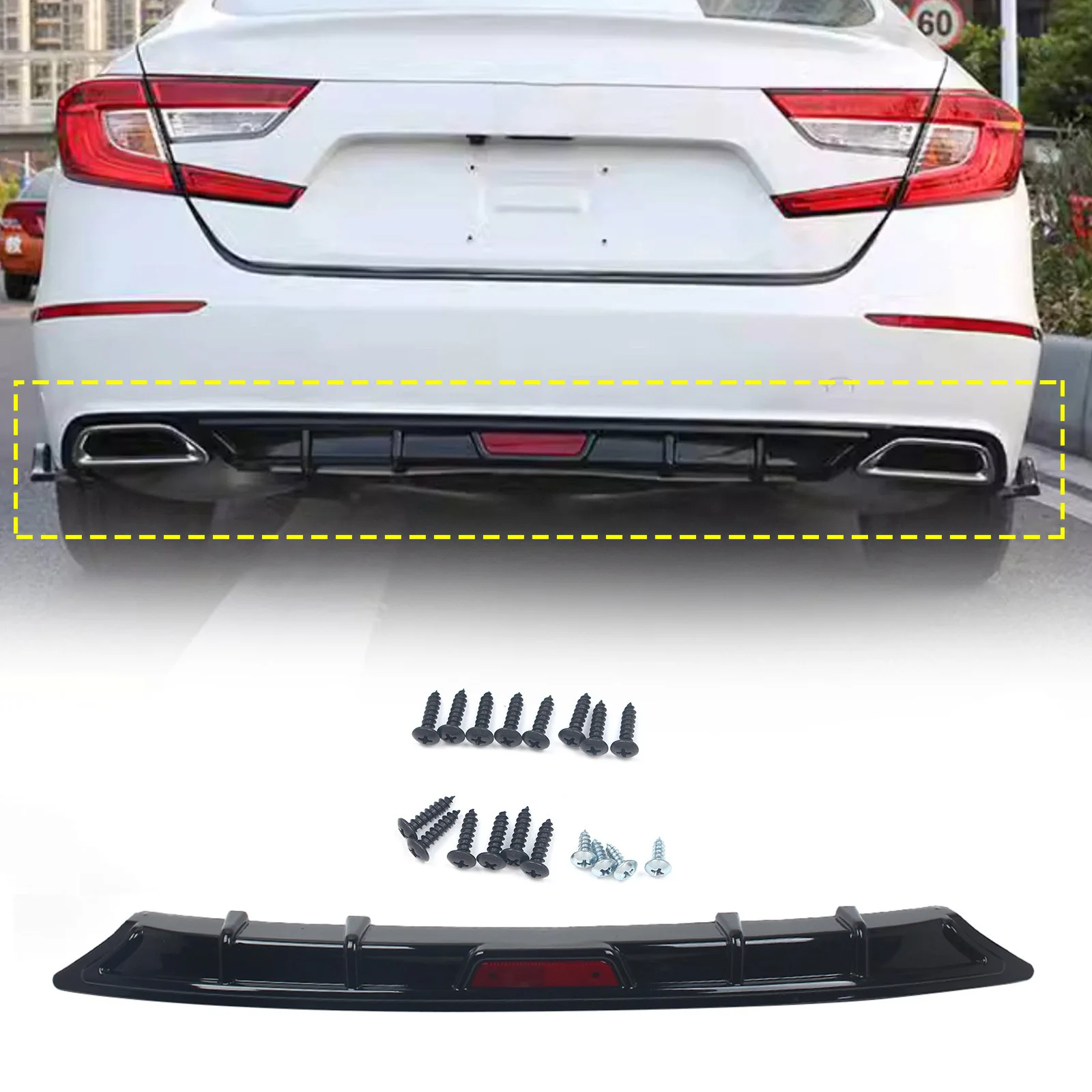 for 2018 2022 honda accord 10th gen accord all 4 door sedan models front bumper front lip front shovel kit compatible for 2018 2022 honda accord 10th gen accord all 4 door sedan models front bumper front lip front shovel kit compatible