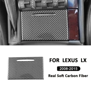 for lexus lx 2008 2015 carbon fiber automotive interior central console storage box panel cover modification decoration sticker