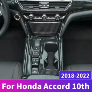 for honda accord 10th x 2018 2019 2020 2021 2022 abs car internal gear shift box panel cover trim frame decoration accessories