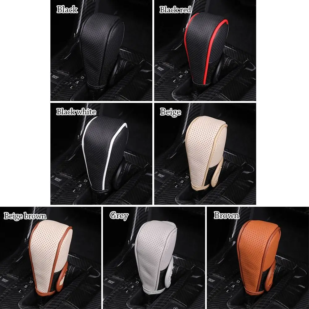 non slip car shift handle cover universal leather wear resistant car interior adjustable breathable shift knob cover non slip car shift handle cover universal leather wear resistant car interior adjustable breathable shift knob cover