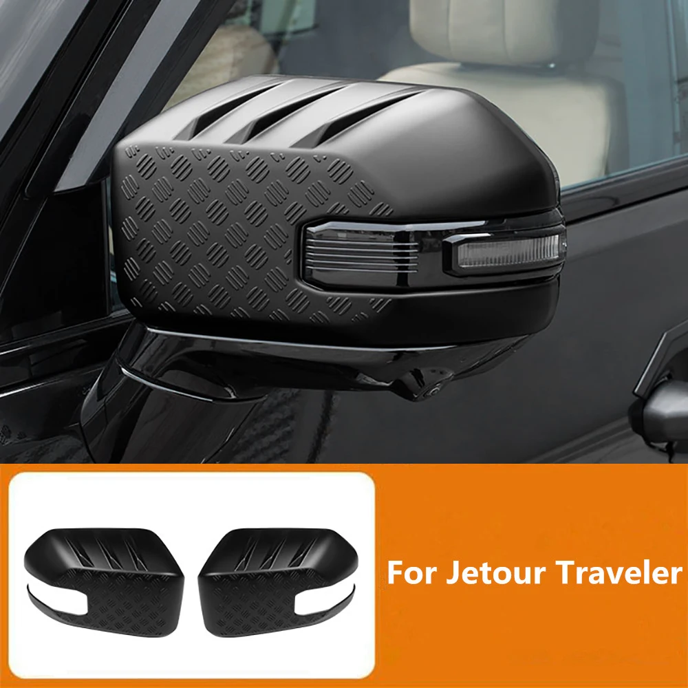 matte black abs rearview mirror cover fit for chery jetour traveler t2 2023 2024 2025 2026 car exterior decoration accessories matte black abs rearview mirror cover fit for chery jetour traveler t2 2023 2024 2025 2026 car exterior decoration accessories