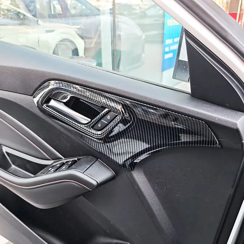for mg mg5 2021 2022 2023 2024car inner door handle cover frame trim abs carbon fiber interior decoration frame for mg mg5 2021 2022 2023 2024car inner door handle cover frame trim abs carbon fiber interior decoration frame