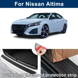 car trunk sill anti scratch guard strip for nissan altima rear bumper rubber protector decorative cover sticker