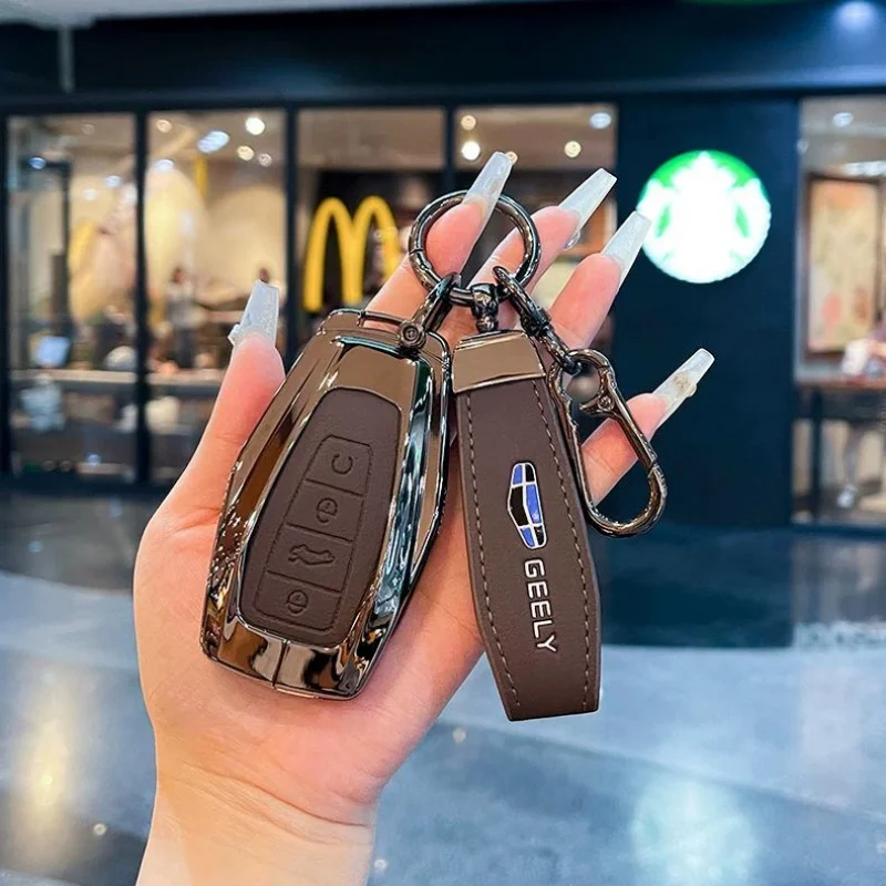 car remote key cover case fob shell for geely coolray geometry c mongaro starray gx3 gx7 x6 pro emgrand 2024 fob holder shell car remote key cover case fob shell for geely coolray geometry c mongaro starray gx3 gx7 x6 pro emgrand 2024 fob holder shell