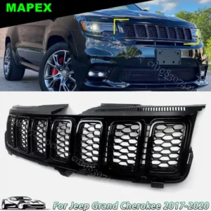 car stylingcar styling for jeep grand cherokee 2017 2018 2019 2020 front bumper upper grille grill black trim