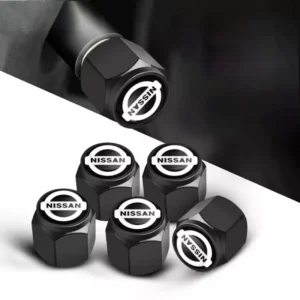 5pcs aluminum alloy car wheel tire valve cap air tyre stem cover for nissan x trail qashqai juke note sentra patrol navara micra