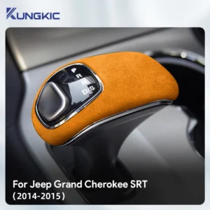 top suede car gear knob cover trim lhd rhd for jeep grand cherokee 2014 2015 interior accessories