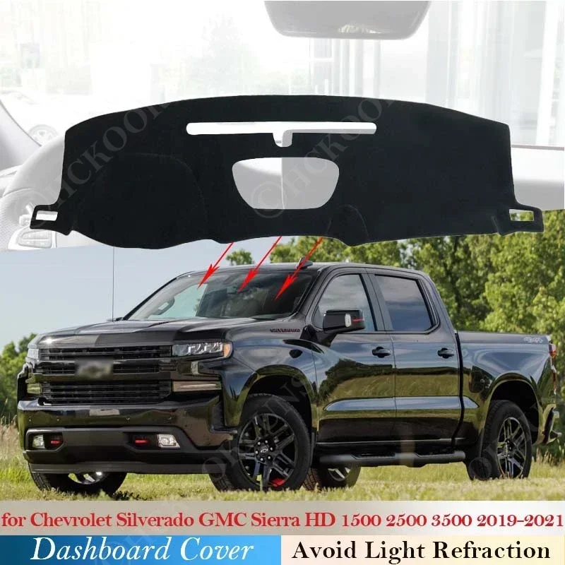 dashboard cover mat carpet dashmat pad sunshade car accessories for chevrolet silverado gmc sierra hd 1500 2500 3500 2019 ~ 2021 dashboard cover mat carpet dashmat pad sunshade car accessories for chevrolet silverado gmc sierra hd 1500 2500 3500 2019 ~ 2021
