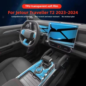 tpu protective film for jetour traveller t2 2023 2024 car center console transparent anti scratch repair interior film sticker