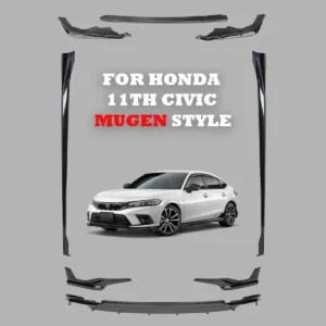 abs plastic front rear bumper lip diffuser plastic side skirt for honda civic 11th gen 2022 2023 mugen style body kit