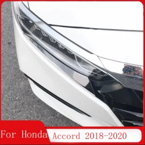 for honda accord 10th 2018 2019 2020 car front headlight film decal stickers carbon fiber eyebrow protective stickers styling