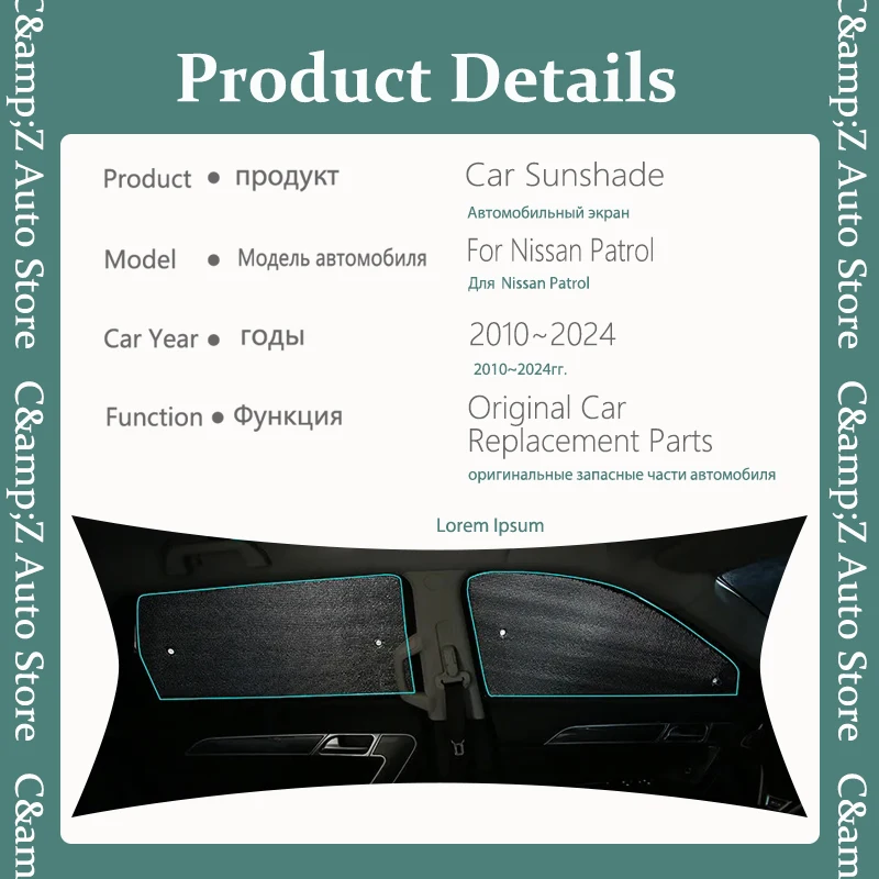 car sun visor for nissan patrol armada y62 2010~2024 anti uv pad window sunshades curtain windshield sun shades auto accessoires car sun visor for nissan patrol armada y62 2010~2024 anti uv pad window sunshades curtain windshield sun shades auto accessoires