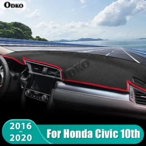 for honda civic 10th 2016 2017 2018 2019 2020 car dashboard mat sun shade instrument desk non slip cover accessories