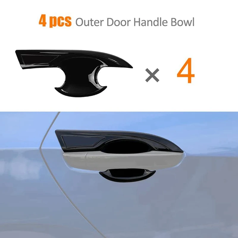 for 10th gen civic abs exterior door handle bowl cover trims for honda civic 2016 2021 gloss black for 10th gen civic abs exterior door handle bowl cover trims for honda civic 2016 2021 gloss black
