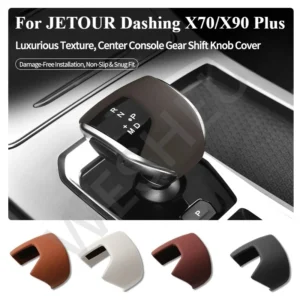 for jetour dashing x70/x90 plus leather center console gear shift knob cover lever shifter boot car interior accessories