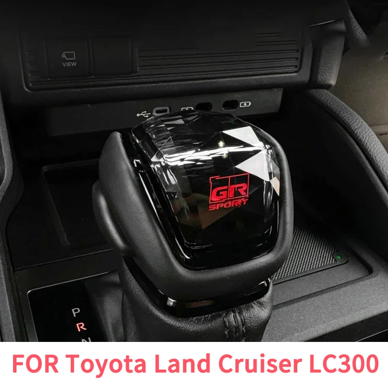 for toyota land cruiser 300 land cruiser lc300 2022+ model crystal glass shift lever head cover decoration set for toyota land cruiser 300 land cruiser lc300 2022+ model crystal glass shift lever head cover decoration set
