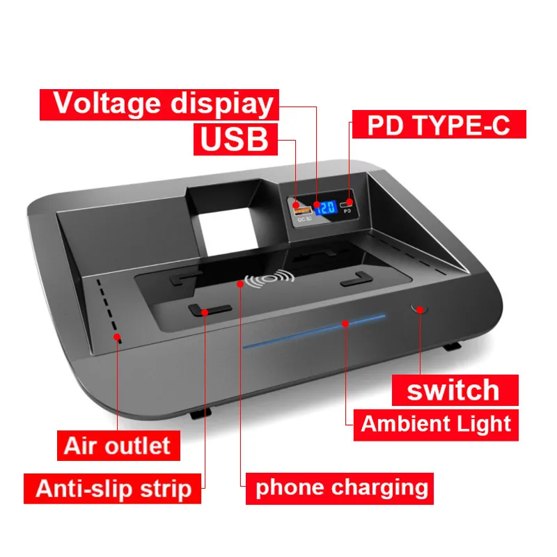 wireless car charger for toyota rav4 xa502019 2025 fast cell phone charging plate adapter interior modification wireless car charger for toyota rav4 xa502019 2025 fast cell phone charging plate adapter interior modification