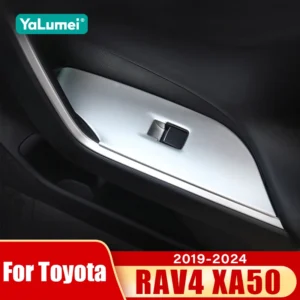 for toyota rav4 xa50 2019 2020 2021 2022 2023 2024 rav 4 hybrid car window glass lift switch button decoration cover accessories