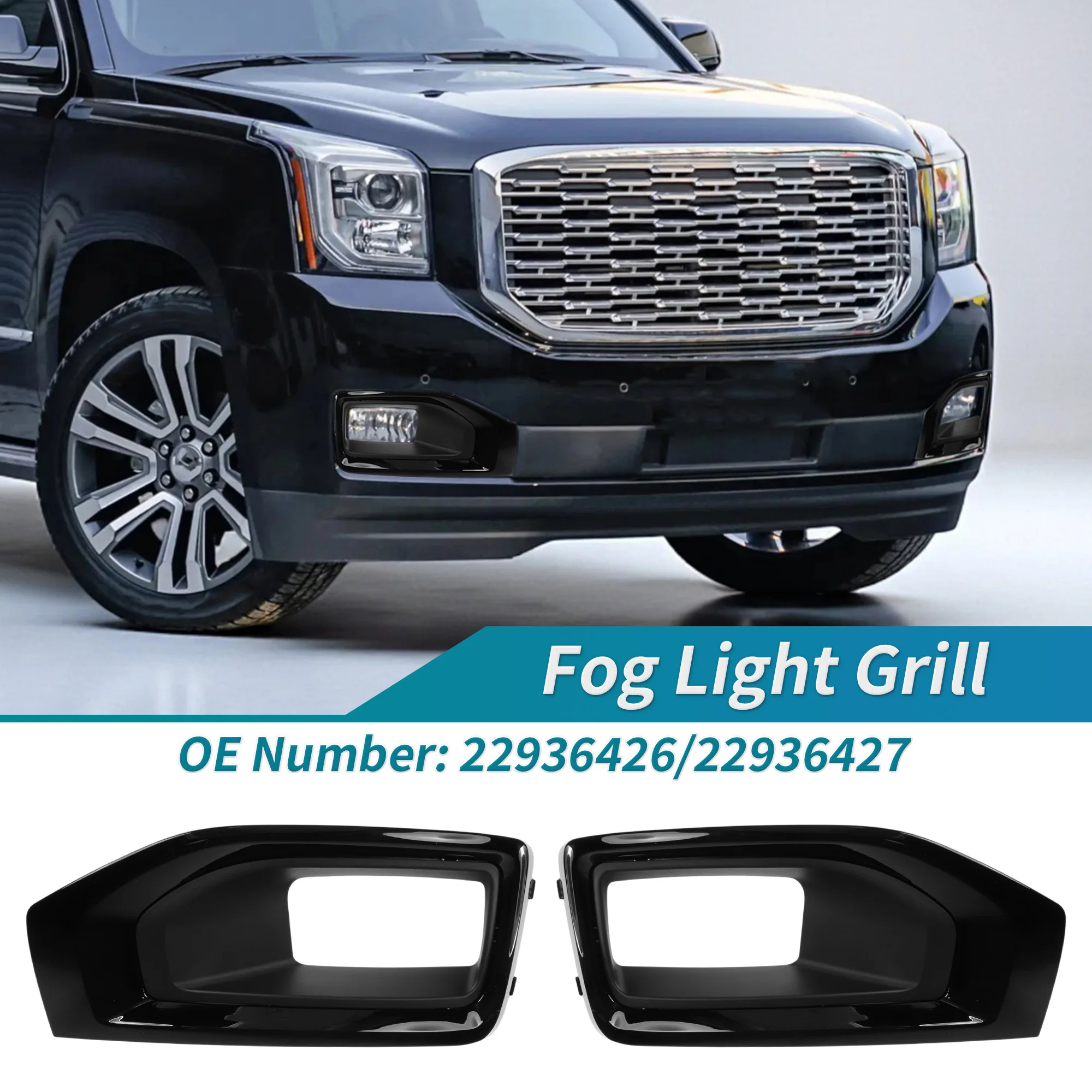 uxcell fog light grill for gmc yukon 2015 2020 fog light bezels cover 22936426/22936427 uxcell fog light grill for gmc yukon 2015 2020 fog light bezels cover 22936426/22936427