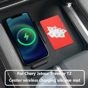 car center console wireless charging silicone protector pad modification accessories for chery jetour traveler t2 2023 2024 2025