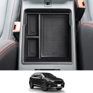 lfotpp car central storage box for mg zs 2022 2025 manual handbrake non slip rubber armrest storage box auto mg zs accessories