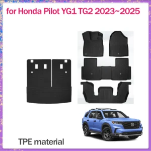 car floor mat for honda pilot yg1 tg2 2023~2025 2024 tpe foot interior liner waterproof trunk pad carpet custom part accessories