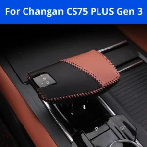 for changan cs75 plus 3rd gen 25 26 central control gear shift knob cover pu case original car color interior protector