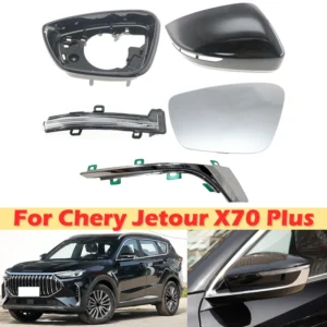 dinch for chery jetour x70 plus side rear view mirror cover rearview mirror lid shell turn signal lens glass base