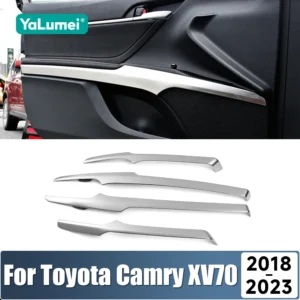 for toyota camry xv70 2018 2019 2020 2021 2022 2023 stainless steel car door handles frame strip decoration cover trim stickers