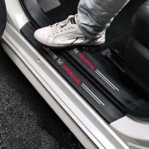 carbon fiber car sticker car door trunk protective strip anti scratch decal for honda civic accord cr v fit crosstour