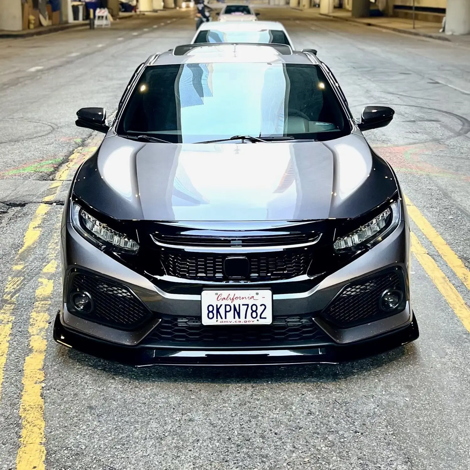 for honda civic 2016 2021 10th fk7 hatchback si 2&4 door 3pcs gr style car front bumper lip spoiler guard protector body kits for honda civic 2016 2021 10th fk7 hatchback si 2&4 door 3pcs gr style car front bumper lip spoiler guard protector body kits