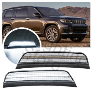 2x front wheel side marker lights for jeep grand cherokee l wl 2021 2022 2023 2024 bumper turn signal light accessories