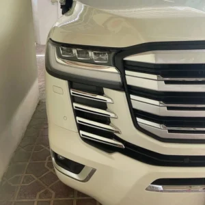 abs chrome front grille bumper trim for toyota land cruiser 300 lc300 2022 2023 upgrade exterior decoration attachments body kit