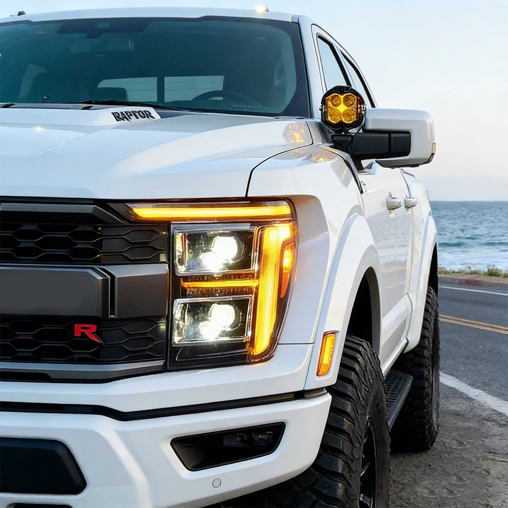 for ford f150 raptor 2022 2024 led auto headlight assembly projector lens front lamps upgrade plug and play car for ford f150 raptor 2022 2024 led auto headlight assembly projector lens front lamps upgrade plug and play car