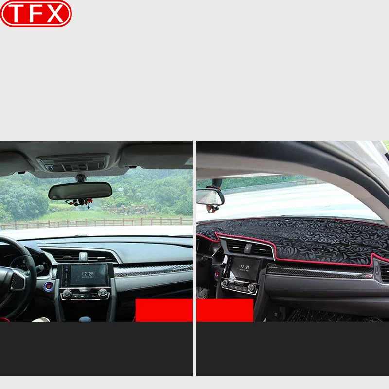flannel dashboard cover for honda civic 10th gen 2016 2021 dash mat sun shade pad instrume panel carpets interior flannel dashboard cover for honda civic 10th gen 2016 2021 dash mat sun shade pad instrume panel carpets interior
