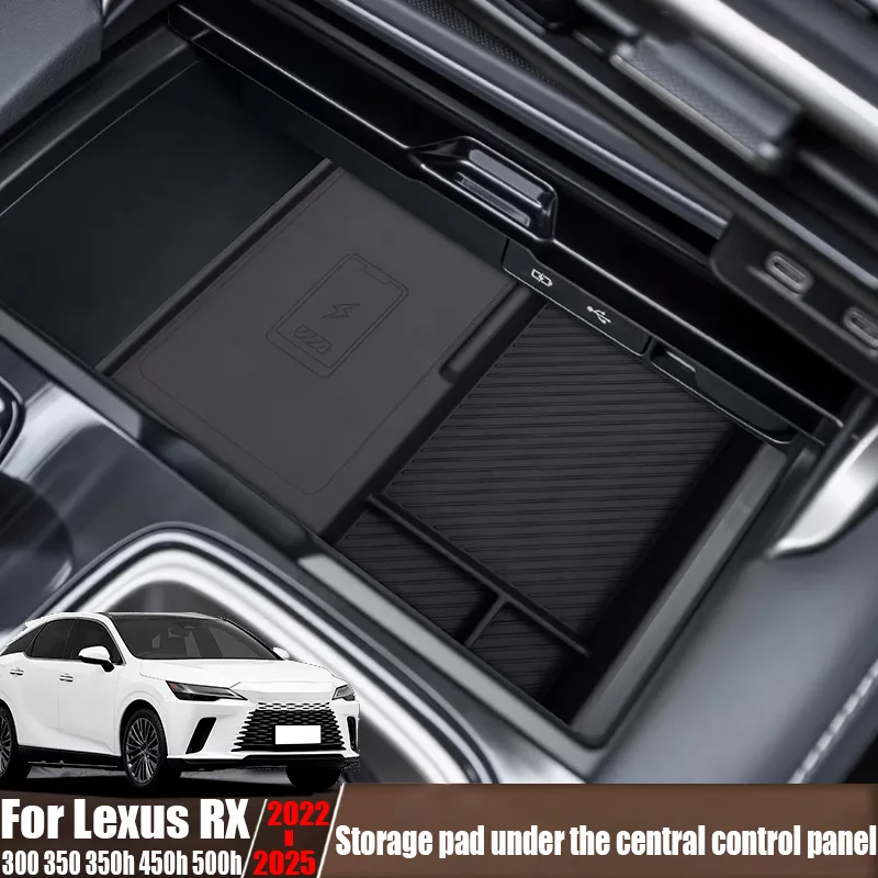 for lexus rx 300 350 350h 450h 500h 2022 2025 silicone center console storage box pad car interior modification part for lexus rx 300 350 350h 450h 500h 2022 2025 silicone center console storage box pad car interior modification part