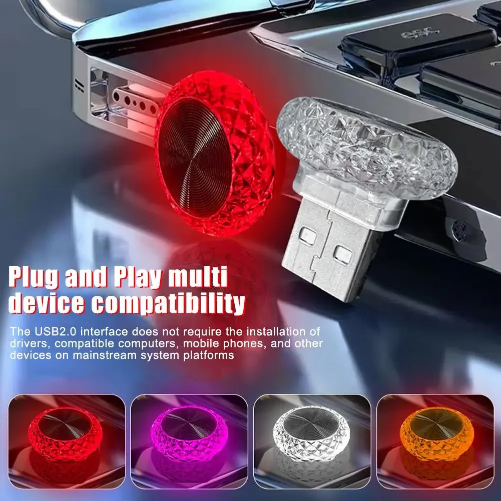 car usb ambient lights portable mini led atmosphere lamps interior decorative lights for car and computer, environment lighting car usb ambient lights portable mini led atmosphere lamps interior decorative lights for car and computer, environment lighting