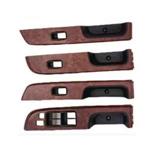 for nissan y61 2005 2023 car window glass lift switch panel cover 74232 0k620 door armrest upper panel trim wood grain fitment