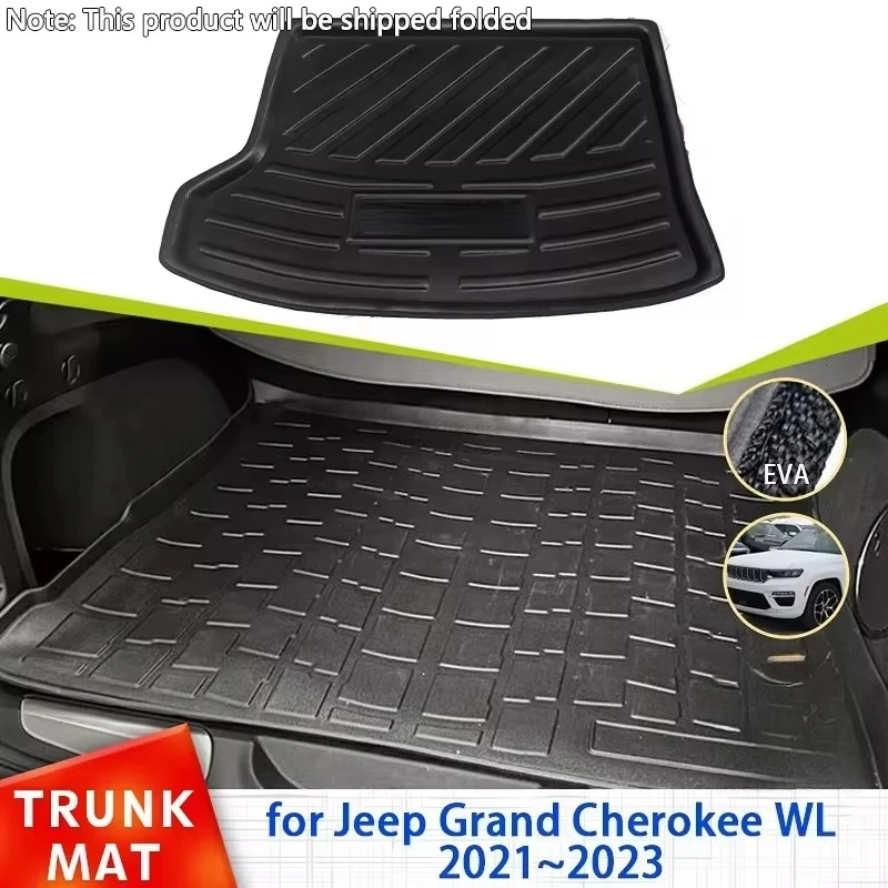 for jeep grand cherokee wl 2021~2023 mk5 accessories car rear trunk mat floor tray liner cargo boot carpet auto mud mats for jeep grand cherokee wl 2021~2023 mk5 accessories car rear trunk mat floor tray liner cargo boot carpet auto mud mats