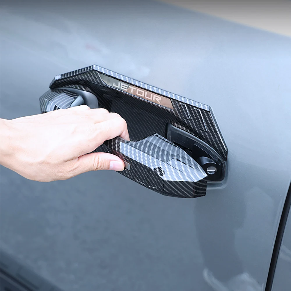 for chery jetour traveler t2 2023 2024 auto part abs carbon fiber color car door protection insert handle bowl adorn for chery jetour traveler t2 2023 2024 auto part abs carbon fiber color car door protection insert handle bowl adorn