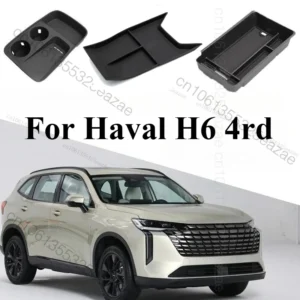 car central console armrest storage box container organizer holder tray for haval h6 4rd 2024 2025 hev phev new h6 accessories