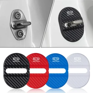 4pcs car styling door lock protection cap modification accessory for geely imperial star zone preface coolray emgrand gt benry