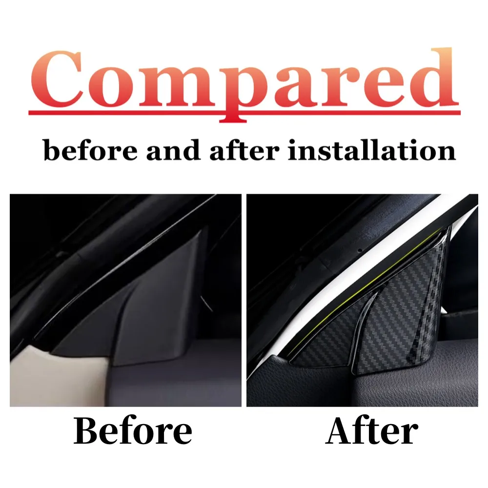for toyota camry 70 xv70 2018 2023 abs plastic carbon fiber car front door window inner triangle a colum cover stickers trim for toyota camry 70 xv70 2018 2023 abs plastic carbon fiber car front door window inner triangle a colum cover stickers trim