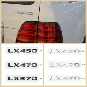 3d chrome glossy black abs lx450 lx470 lx570 emblem for lexus car trunk trunk rear logo sticker
