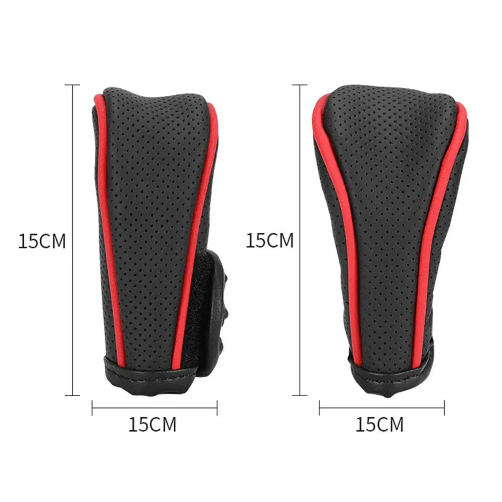 non slip car shift handle cover universal leather wear resistant car interior adjustable breathable shift knob cover non slip car shift handle cover universal leather wear resistant car interior adjustable breathable shift knob cover