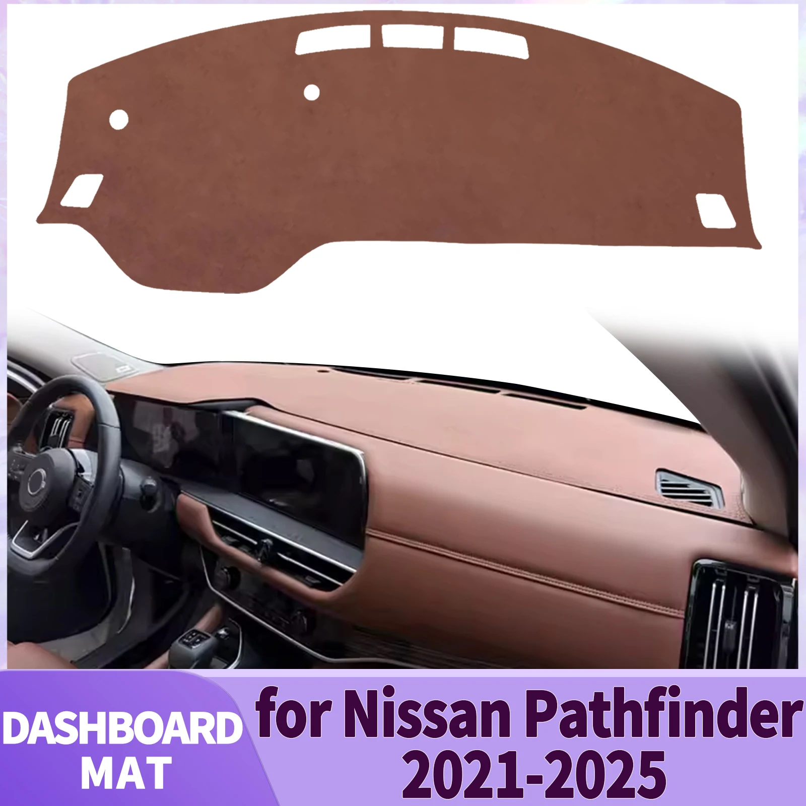 for nissan pathfinder r53 sl 2025 2021 car dashmat dashboard cover pad dashmat sunshade protective carpet leather for nissan pathfinder r53 sl 2025 2021 car dashmat dashboard cover pad dashmat sunshade protective carpet leather