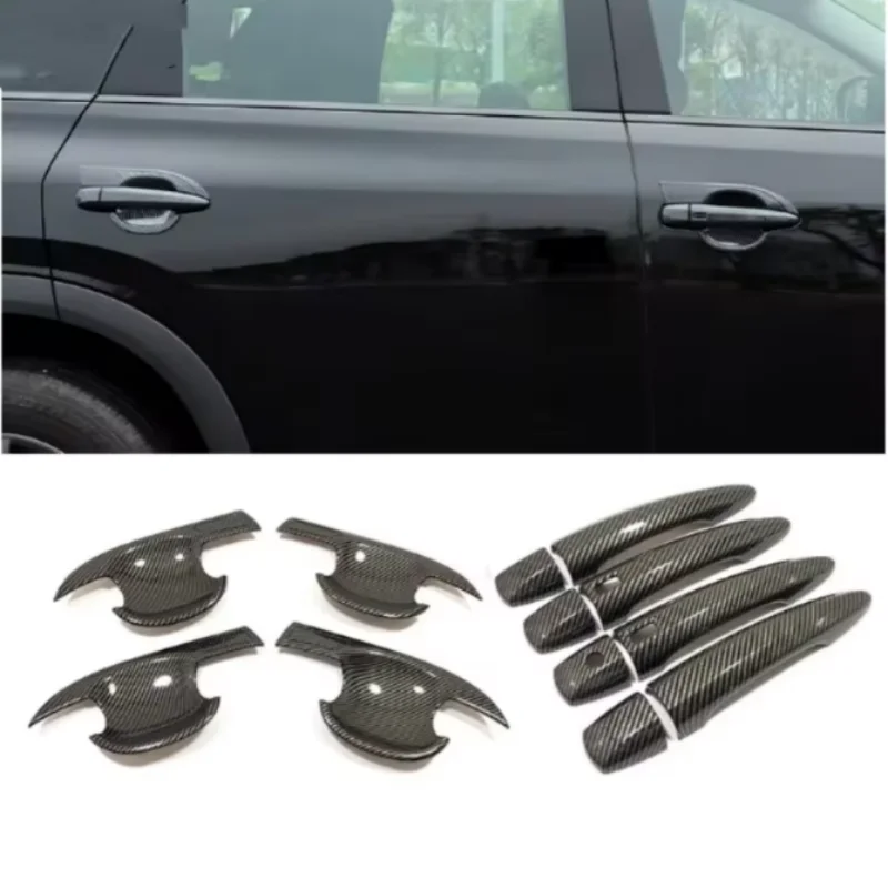 car external abs carbon fiber side door handle cover door bowl case trim for nissan pathfinder 2024 2025 car external abs carbon fiber side door handle cover door bowl case trim for nissan pathfinder 2024 2025