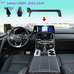 car phone holder for lexus lx600 2022 2023 2024 j300 screen mobile phone support car mounts 15w wireless charging accessories
