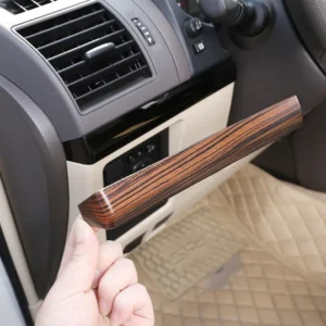 lhd car abs interior passenger side decoration strip trim for toyota land cruiser prado fj150 150 2010 2018 pine wood grain